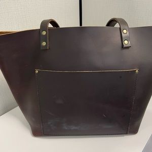 Portland Leather Goods Dark Cherry Tote